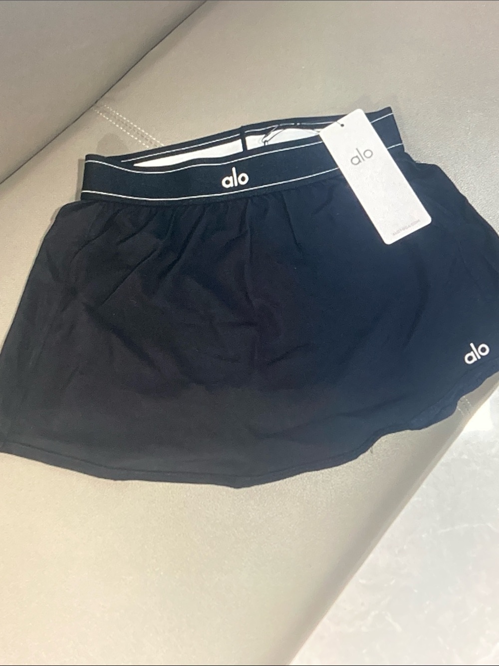 Alo High Waist Athletic Skort Women Tennis Skirt with Built-in Shorts